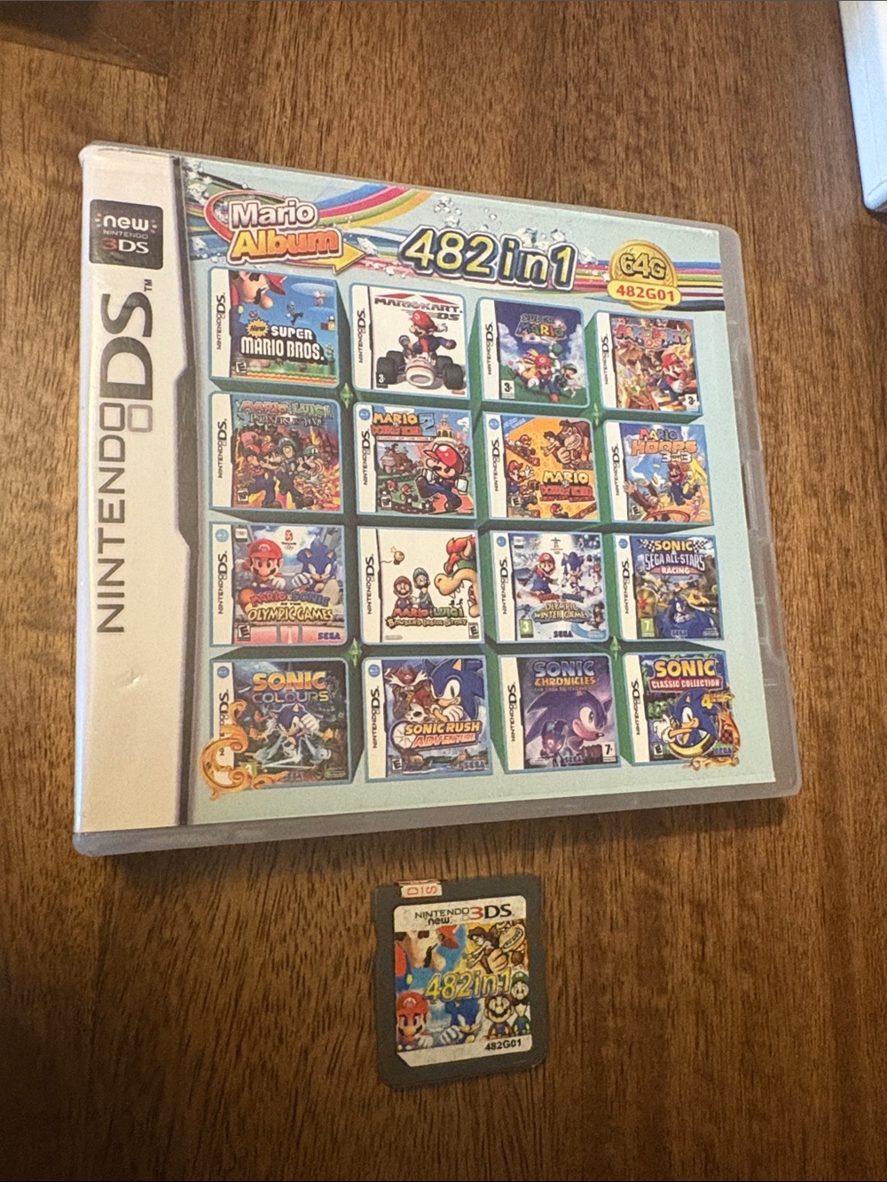 Nintendo DS / 3DS Multi-Game Cartridge - 482-in-1 (White)(Tested)